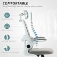 thumbnail image 4 of HOMCOM Ergonomic Office Chair, Mesh Desk Chair with Lumbar Support, Grey, 4 of 10