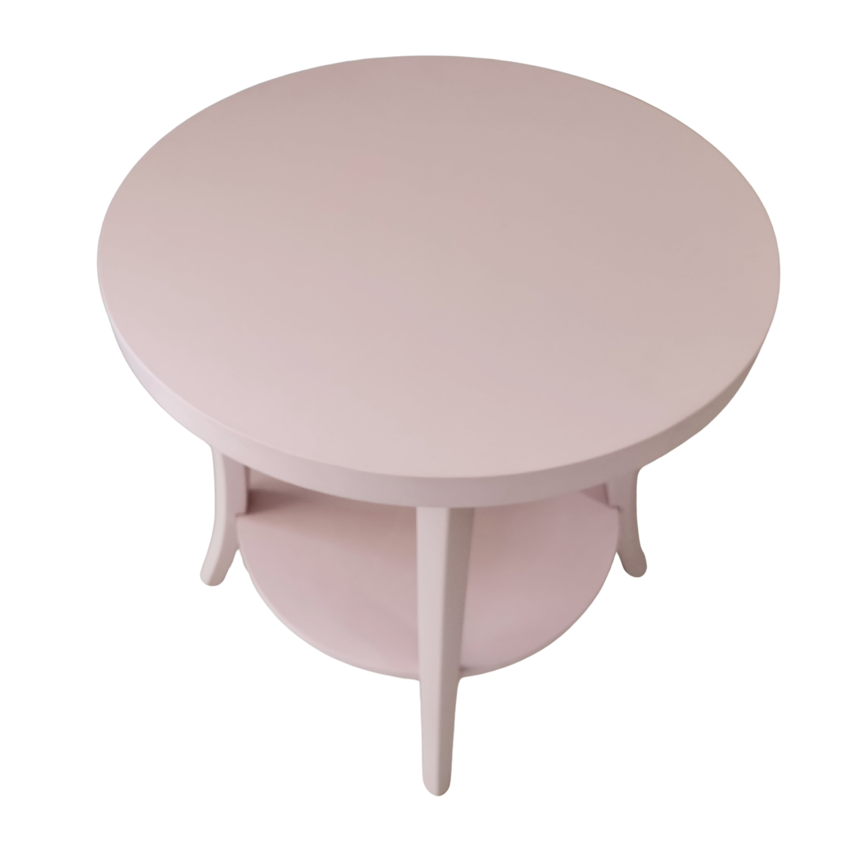Oval Shelf End Table, Pink
