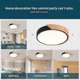 thumbnail image 3 of LED Ceiling Light, 24W Recessed Ceiling Lamp Black Warm Light 30CM 2400LM 3000K Modern Ultra-thin Round Wooden Lighting Fixtures, 3 of 5