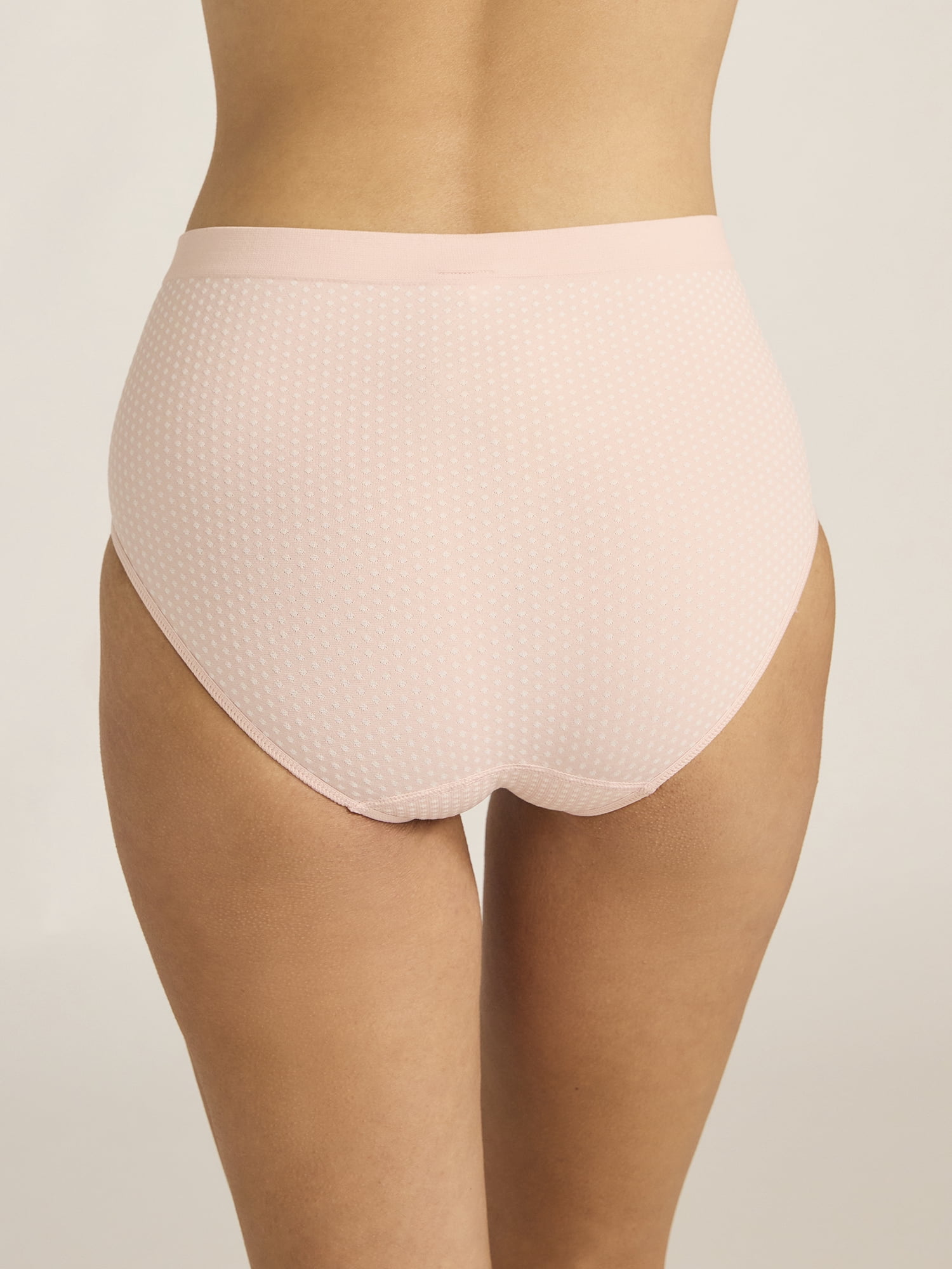 Joyspun Women's Seamless High Cut Panties, 6-Pack, Sizes XS-XXXL