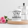 thumbnail image 4 of 70th Wedding Anniversary Mugs for Couple Husband Wife - I Survived 70 Years of Marriage and All I Got Was This Mug - 70 Year Anniversary 11 oz Coffee Mug for Him Her, 4 of 6