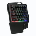 thumbnail image 3 of Teclado K7 para juegos con una sola mano, teclado con cable, transmisión de luz RGB en color, 3 of 8