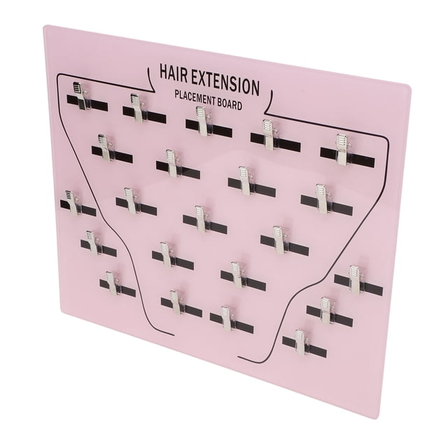 Tablero De Exhibición De Extensiones De Cabello, Soporte De Extensión De Cabello Acrílico Con 22 Clips De Acero Inoxidable, Portador De Suspensión De Extensiones De Cabello