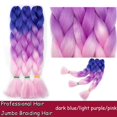 thumbnail image 2 of Ombre Jumbo Braiding Hair Extensions High Temperature Synthetic Twist Hair Multiple Colored Hair, 2 of 5