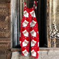 thumbnail image 2 of Wyzesi Combinaisons pour Femmes Chic Orange Combinaison de Noël pour Femmes à Imprimé avec Pantalon Combinaisons Blanches pour Femmes Chic Fête Combinaison Rouge Femmes, 2 of 5