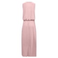 thumbnail image 5 of fartey Summer Tank Dresses for Women Solid Color Sleeveless Crewneck Maxi Dress with Pockets Tunic Pleated Side Split Hem Sundress, 5 of 5