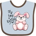 thumbnail image 3 of Inktastic My 1st Easter Cuddly Pink Bunny Boys or Girls Baby Bib, 3 of 4