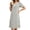White, variant on Yongwang Women's Fashion Nightgown Short Sleeve V Neck Nightdress Casual Home Loose Fit Sleepdress with Lace Trim