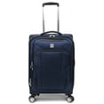 thumbnail image 4 of Protege Ashfield 20" Softside Upright Carry-On Luggage, Navy Blue, 4 of 11