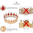 thumbnail image 2 of Papapt Crown for Women, KC Gold Rhinestone Queen Crown, Elegant Tiara for Bridal, Birthday & Costume Events, Crystal Princess Hair Accessories, 2 of 17