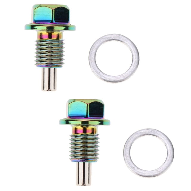 2x Tapón de Drenaje de Aceite - Tapón de Protección Del Cárter de Aceite Del Función Y Antivibración - Instalación Más Rápida, Reu Yotijar Enchufe de drenaje de aceite de aceite de motor