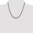 thumbnail image 5 of White Sterling Silver chain Rope 20 in 4 mm Ruthenium 4mm, 5 of 5
