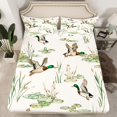 thumbnail image 2 of Feelyou Kid Jungle Duck Full Size Sheets, Lotus Leaf Botanical Bed Sheets, 4-Piece, 2 of 7