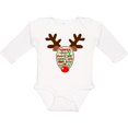 thumbnail image 3 of Inktastic Christmas Reindeer Face with Names and Red Nose Boys or Girls Long Sleeve Baby Bodysuit, 3 of 5