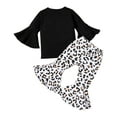 thumbnail image 4 of Odeerbi Baby Girls Boys Clothes Baby Outfits Shirts Sets Toddler Kids 2025 Fashion Cute Trumpet Long Sleeve Leopard Pattern Ruffles Flared Pants Suit, 4 of 9