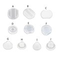 thumbnail image 2 of 100 almohadillas de silicona transparentes para pendientes, cómodas almohadillas para pendientes con clip ----A 14 mm x 12 mm --- Código de producto 67235 A 14 mm x 12 mm, 2 of 5