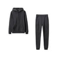 thumbnail image 3 of MAWCLOS Ladies Loose Fit Hoodies Jogger Set Running With Pockets Lounge Sets Black 2XL, 3 of 3