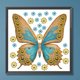 thumbnail image 1 of Cuadros Decorativos Kit de pintura de diamante con forma especial parcial de bricolaje 5D decoración de mariposa (YXC673) Wdftyju embutido en tela, 1 of 9