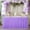 Purple, variant on TFYZYY White Chiffon Table Skirt Ruffled Table Cover - Extra Long Transparent Tablecloth for Wedding, Birthday, Banquet Table Decoration, Reusable, Wrinkle-Resistant
