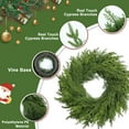 thumbnail image 7 of Guvpev 24" Cedar & Norfolk Pine Christmas Wreath, Artificial Christmas Wreaths for Front Door, Realistic Winter Cedar Pine Wreath for Wall, Window, Mantel, Porches, Indoor Outdoor Xmas Decorations, 7 of 7