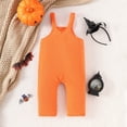 thumbnail image 4 of Likimi Halloween Romper Kids Round Neck Long Sleeve Jumpsuit Romper Halloween Solid Color 6-12 Months Black, 4 of 6