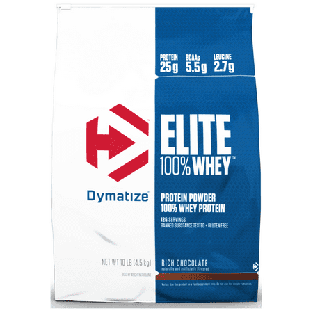Dymatize Elite 100% Whey Protein Powder, Rich Chocolate, 25g Protein/Serving, 10 (Best Pre Workout Whey Protein)