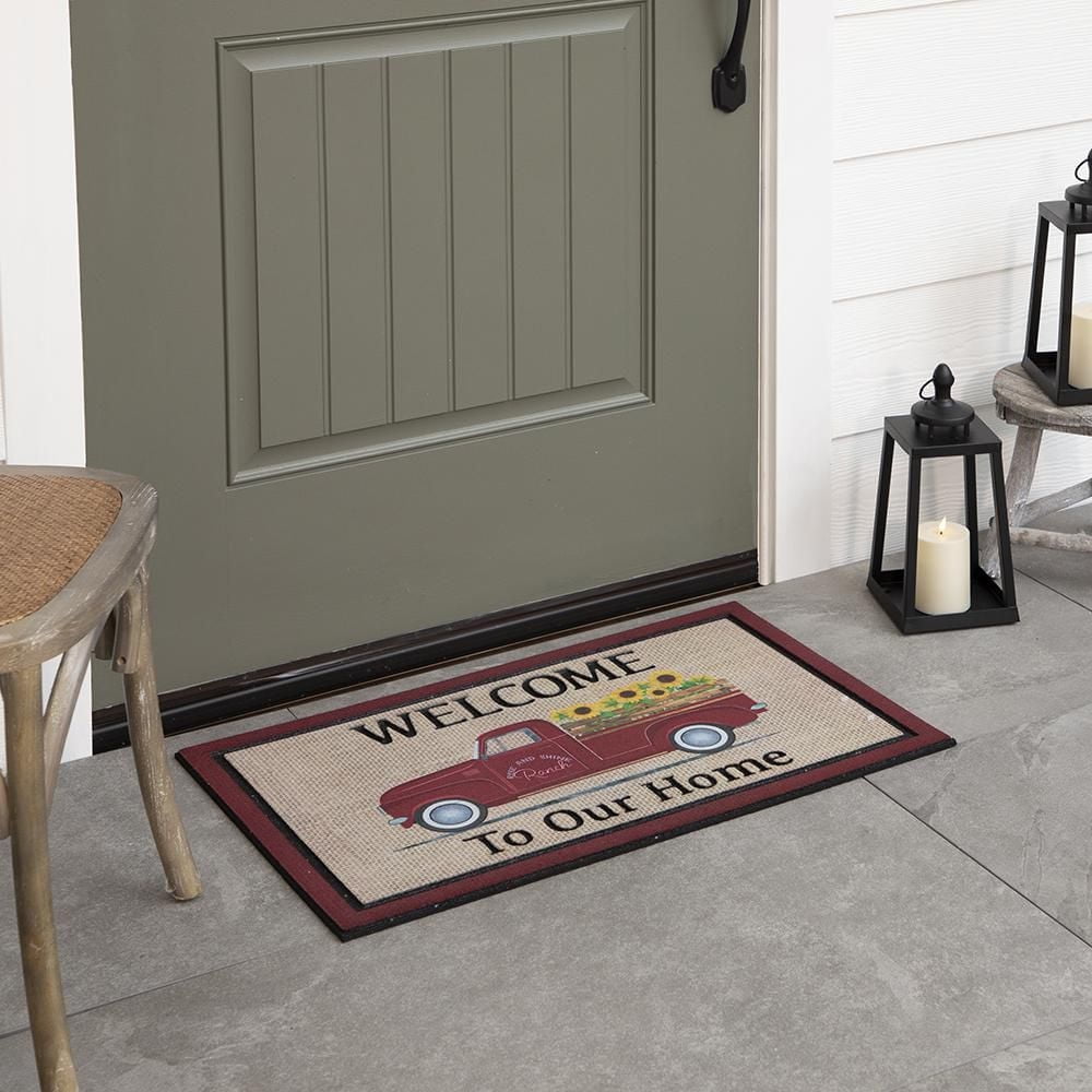 Mohawk Home Tapis d’entrée tournesol Truck Home, 46 x 76 cm (1 pi 6 po x 2 pi 6 po)