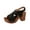 Black, variant on Women's Faux Wood Sandal Wide Width Cross Strap Wedge Pumps Slip On Platform Sandal Dressy Summer Open Toe Beach Slides Sandals for Women Trendy Peep Toe Chunky Heel Sandals with Heel Strap