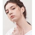 thumbnail image 3 of Sterling Silver Earrings for Women Girls, Hypoallergenic Gold Plated Cubic Zirconia Stud Earrings Wedding Jewellery Gift, 3 of 5