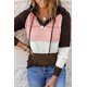 thumbnail image 3 of ABPHQTO Sudadera con capucha de mujer Beach Bonfire de punto marrón, 3 of 5