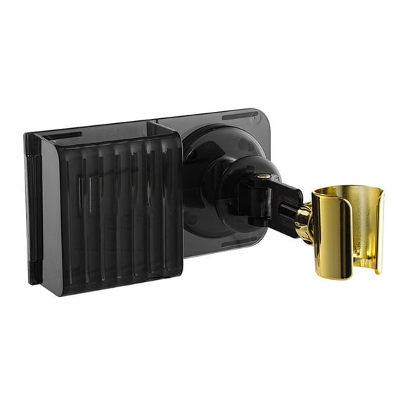 Soporte de seca de pelo Gloria montado en pared Negro con estuche