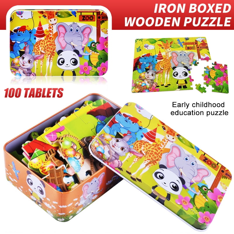 Kids Princess Puzzles 4 Set Box Education Floor Puzzle Sorting Skills Toy Age 3+ 