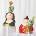 thumbnail image 1 of Statue Sculpture Outdoor Figurines for Garden Patio Lawn Yard Decorations Ornaments Plant Pots Cute Figure Sculpture Flowerpot Animal Resin Succulent Planter Desk Mini Ornament Cactus Pot with Drainag, 1 of 5