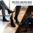 thumbnail image 5 of Lsupdaol 6 Pairs Non Binding Loose Fit Ankle Socks - Seamless Wide Thin Crew Socks with No Elastic Top for Men & Women, Plus, 5 of 6