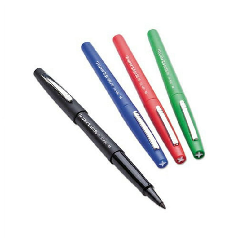 Paper Mate Point Guard Flair Bullet Point Stick Pen, Assorted Ink, 1.4mm, 48 Pens-Set