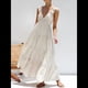 thumbnail image 5 of Vestido de Verano para Mujer, Informal, Sin Mangas, con Escote en V y Fruncido, para Playa. Albaricoque L, 5 of 10