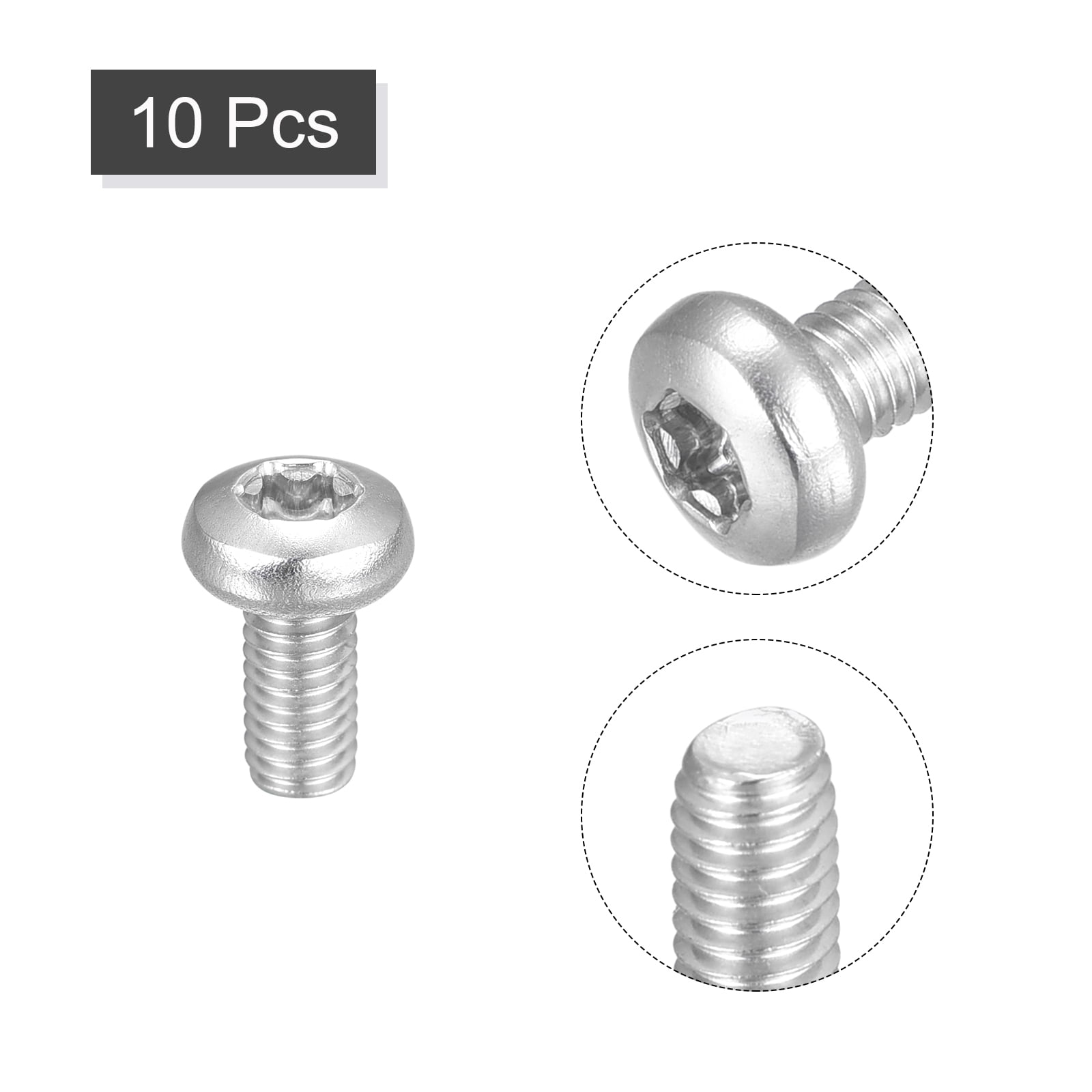 M5 Pan Head Torx Socket Cap Screws - 304 Stainless Steel, Pack Of 20 (M5 X 12mm)
