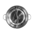 thumbnail image 3 of Double Pot Hotpot Cooker 30cm Stainless Steel for Sharing Hot Pot, 3 of 11