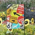 thumbnail image 2 of Traffic Road Signs Decorative Double Sided Garden Flag 12 x 18 inch, 2 of 2