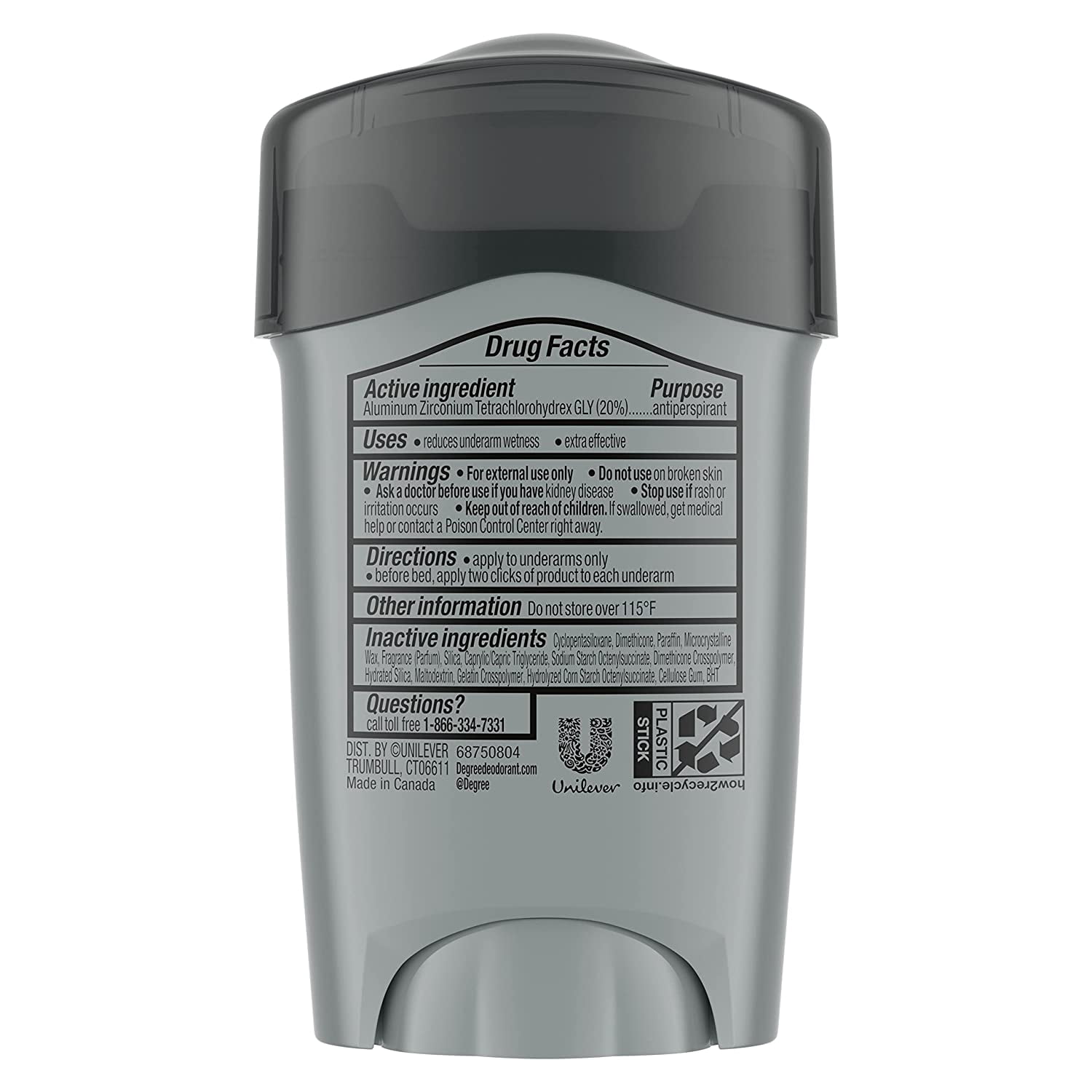 Degree Men Antiperspirant Deodorant Sport Strength,72-Hour Sweat & Odor Protection Prescription-Strength Antiperspirant For Men with MotionSense Technology, 1.7 oz (Pack of 2)