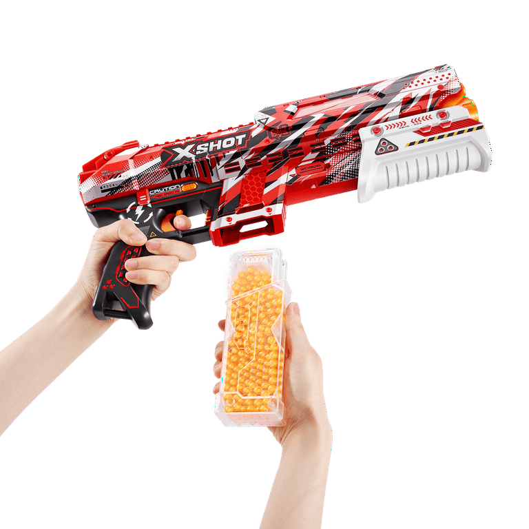 ZURU X-Shot Hyper Gel Clutch Blaster with Fire Ammo Mag, 5,000