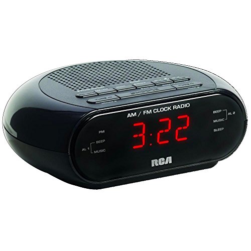 RCA RC205 Dual Alarm Clock Radio with Red LED & Dual Wake - image 2 of 5