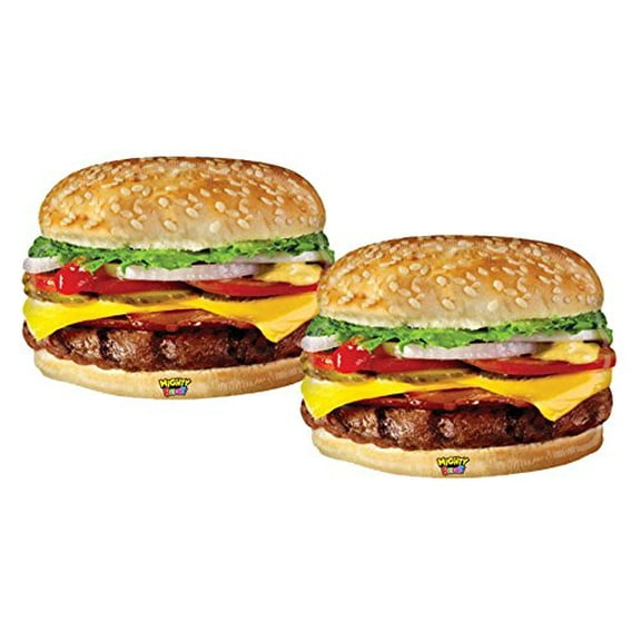 Set of 2 Jumbo 31" Realistic Cheeseburger Party Balloons