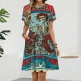 thumbnail image 2 of Gratefuldead Women's Dress Short Sleeve Summer Sundress Summer Women Clothes, 2 of 7
