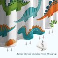 thumbnail image 6 of White Cartoon Dinosaurs Leaves Pattern Shower Curtain 84"x72" ,Bathroom Decorative Shower Curtains Set with 12 Hooks,Modern Waterproof Washable Shower Curtain, 6 of 6