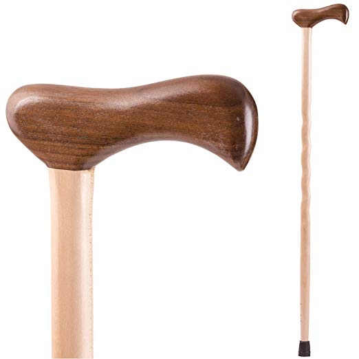 Brazos 40" Twisted Maple with Walnut Handle Walking Cane