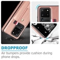 thumbnail image 4 of for Samsung Galaxy S20 Ultra Case Wallet with Slide Credit Card Holder, Flip Premium PU Leather Hidden Kickstand Classic Retro Heavy Duty Protective Cover for Samsung Galaxy S20 Ultra,Rosegold, 4 of 10