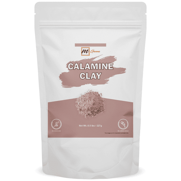 mGanna Calamine Clay Powder for Face Masks and Soap Making 1 lbs, 454 Gms