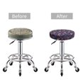 thumbnail image 3 of Kdxio Skull starry sky flower Print Stool Covers Round,Stretch Round Bar Stool Covers Washable Bar Stool Cushion Slipcover for 12-15 Inch Chair, 3 of 5