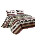 thumbnail image 4 of Benjara Lee 3 Piece Elk and Bear Print King Quilt Set, Multicolor, 4 of 5